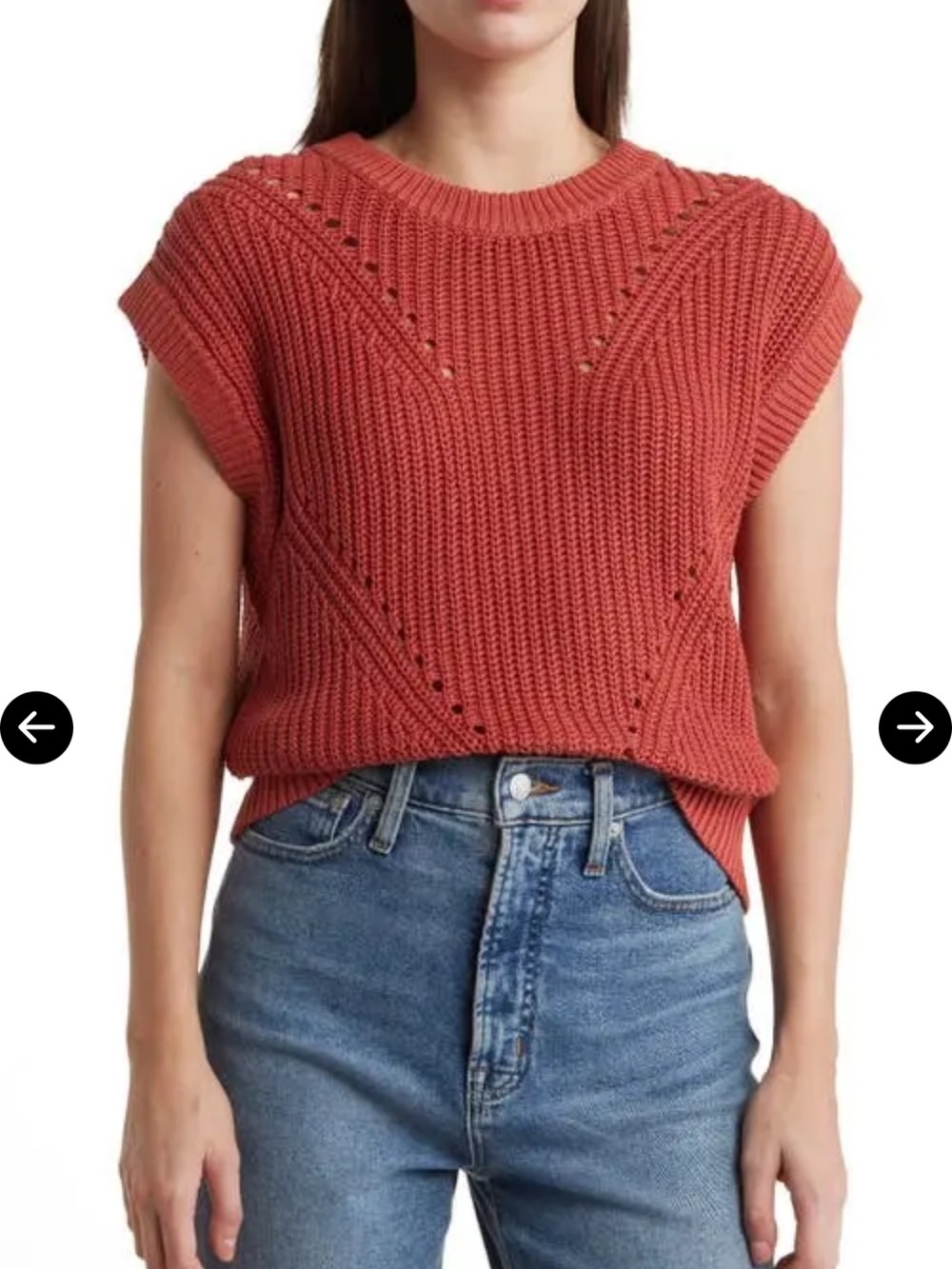 Marine Layer Women’s Coral Knit Sleeveless Crewneck Sweater